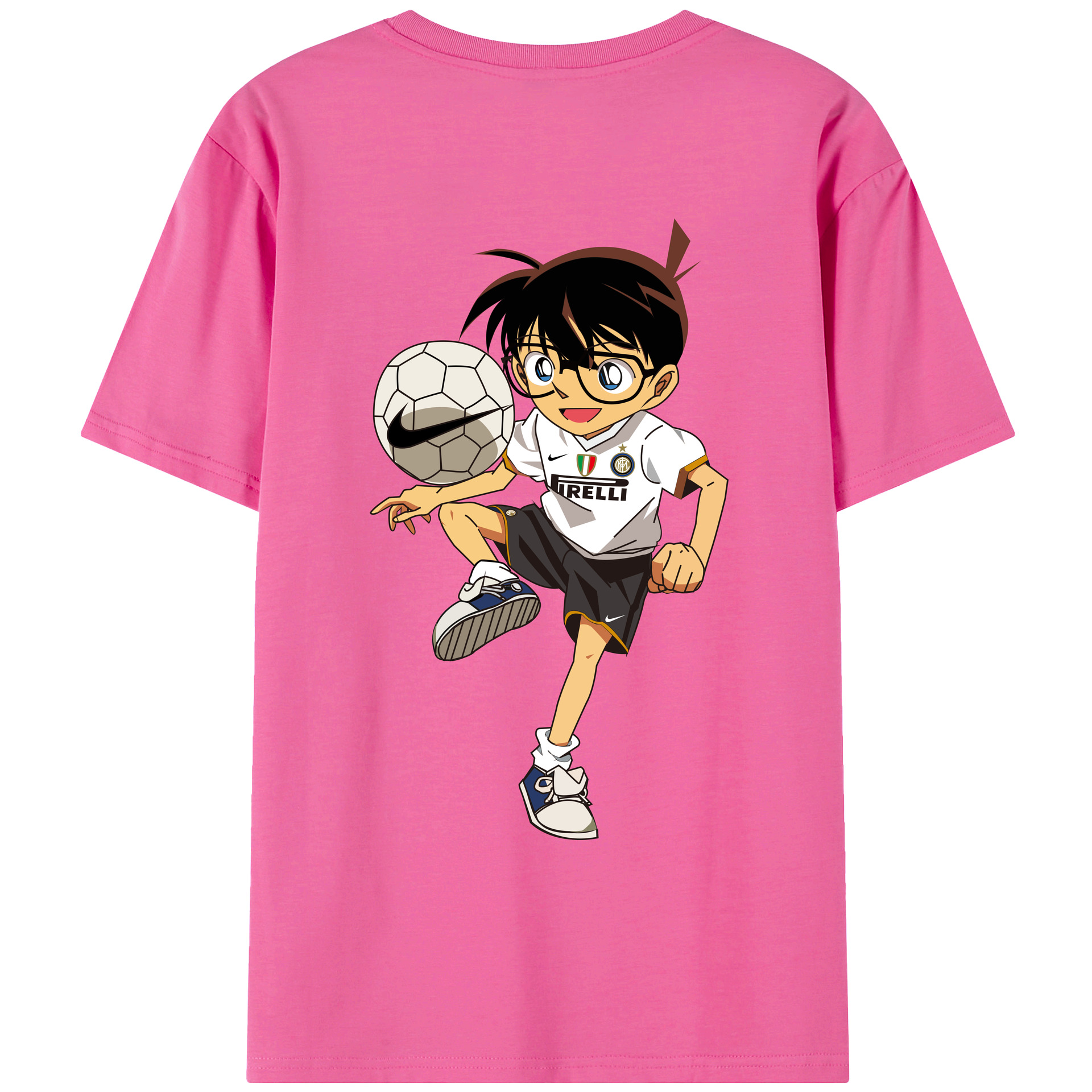 （画像用） 名探偵コナン 江戸川 コナン Detective Conan Conan Edogawa レディース半袖Tシャツ(バックプリント)